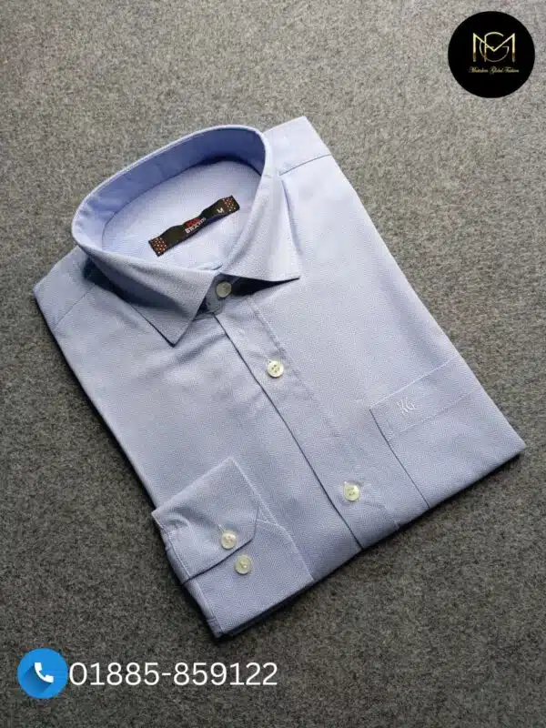 Herringbone Shirt (Light Lavender Blue)